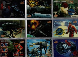 lot de 10 cartes 1997 Topps Star Wars Vehicles