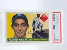 SANDY KOUFAX 1955 TOPPS BASEBALL #123 ROOKIE DODGERS PSA 1.5 Q4042