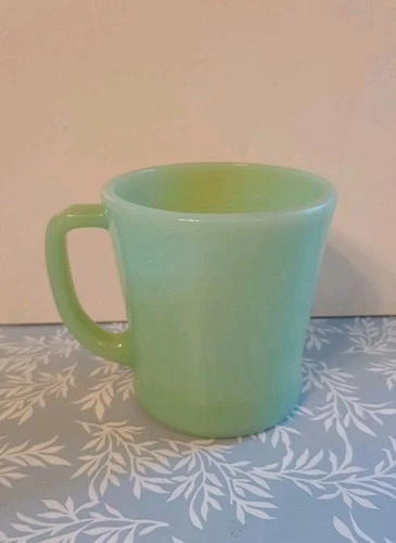 Anchor Hocking Fire King Jade-ite Coffee Mug D Handle Vintage Green