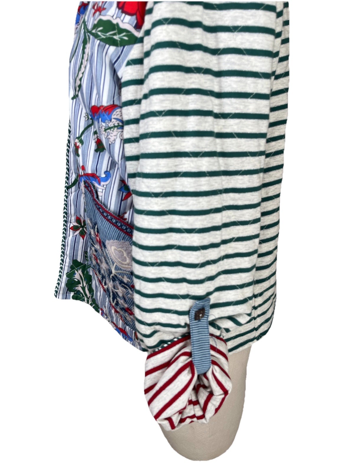 John Mark Medium Quilted Patchwork Floral/Striped… - image 5