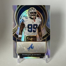 2025 Panini Select Perrion Winfrey Cowboys Prizm Auto Card #SIP-PWY