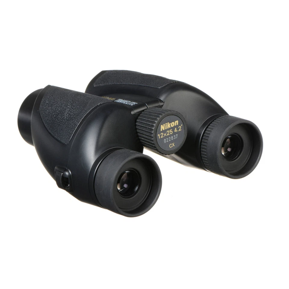 Бинокль Nikon 12x25 Travelite с 12-кратным увеличением (черный, отремонтированный) - Изображение 3 из 3