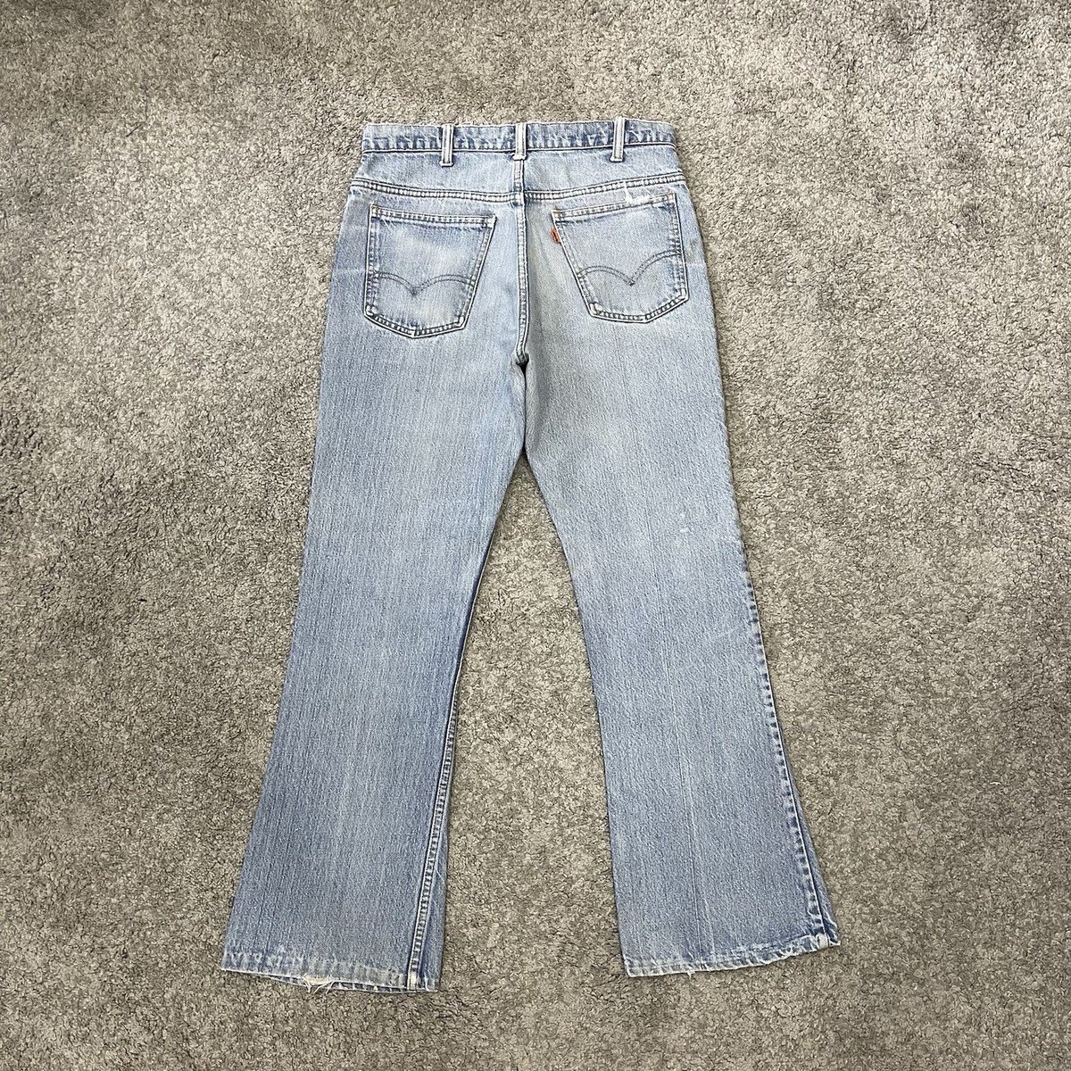 Vintage Levis 646 Jeans Actual 32x29 Orange Tab Bell Bottoms Talon