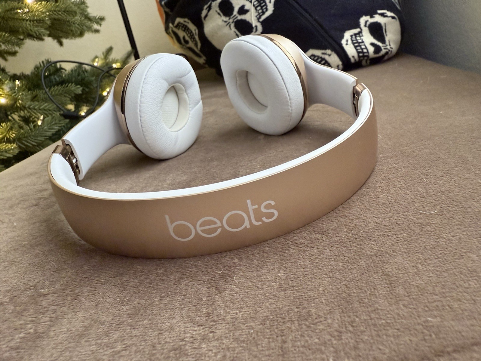 Gold Beats by Dr. Dre Headphones Cord And 3rd Party Case Included