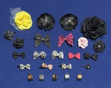 Lot of 24 Hair Clips Barrettes Bows Girls Hair Accessories Bundle
