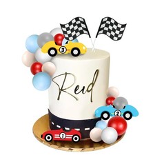 25 PCS Racing Cake Toppers Race Car Birthday Cake Decorations for Racing Car ...