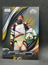 2023 Topps Chrome Black Star Wars Ezra Bridger Gold Refractor /50 9 Ahsoka