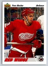 Yves Racine 1992 Upper Deck #498 Detroit Red Wings Hockey Card