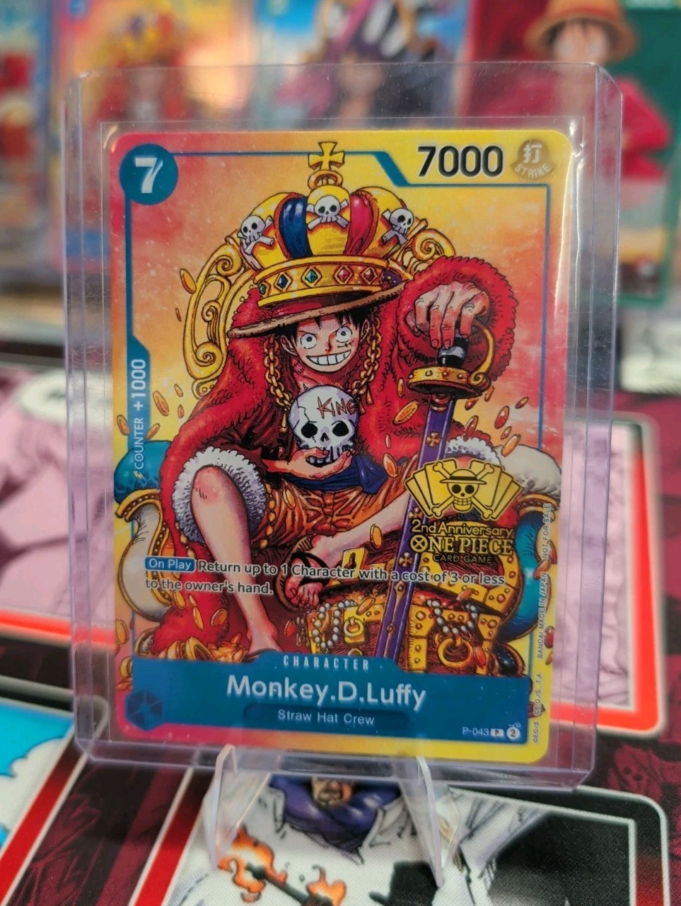 Eiichiro Oda Monkey.D.Luffy 2nd Anniversary Stamped Promo P-043 OPTCG