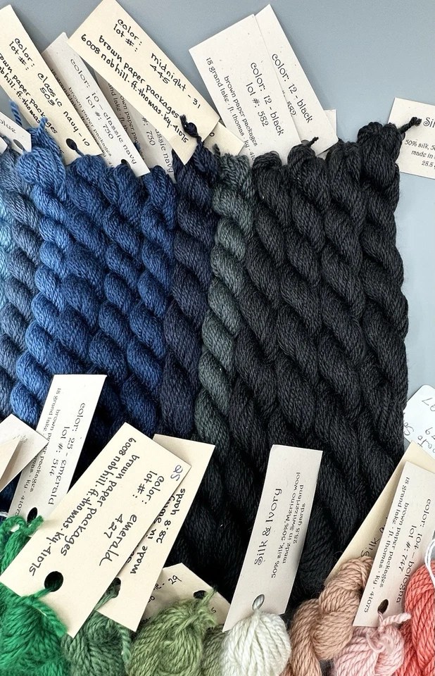 52 Skein Lot Silk & Ivory Needlepoint Thread Silk and Merino Wool Blend - Image 4 of 4
