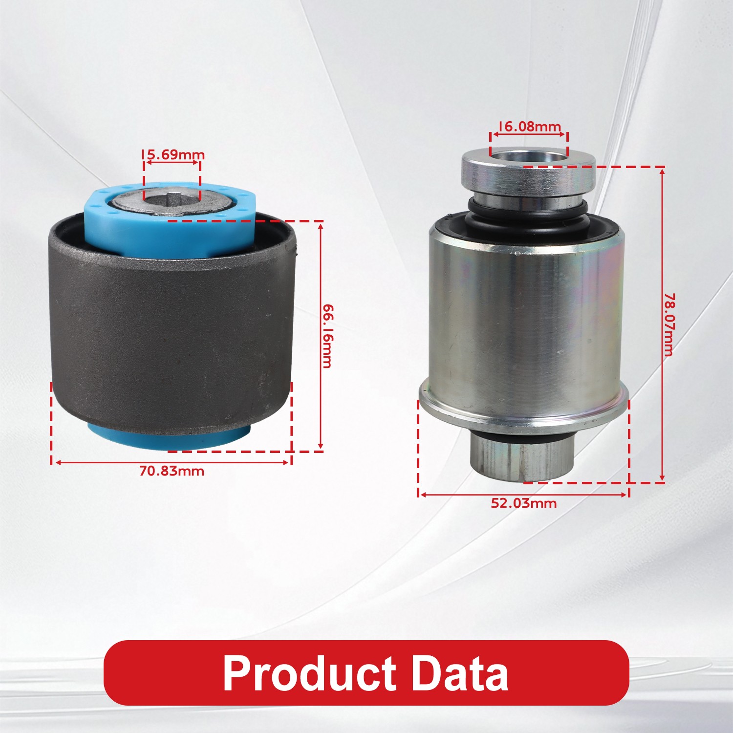 2x Rear Lower Control Arm Bushings Kit for 2013-2020 Ford Fusion Lincoln MKZ