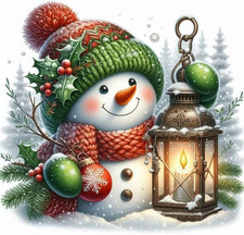 Snowman Diamond Art Kits for Adults,5D DIY Christmas Diamond Art Painting Kits,C