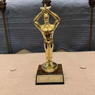 Vntg Universal Studios Florida Theme Park Best Actor Gold Statue Award Souvenir