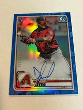 2020 Bowman Chrome Domingo Leyba 42/150 Blue Refractor Rookie On Card Auto SP . rookie card picture