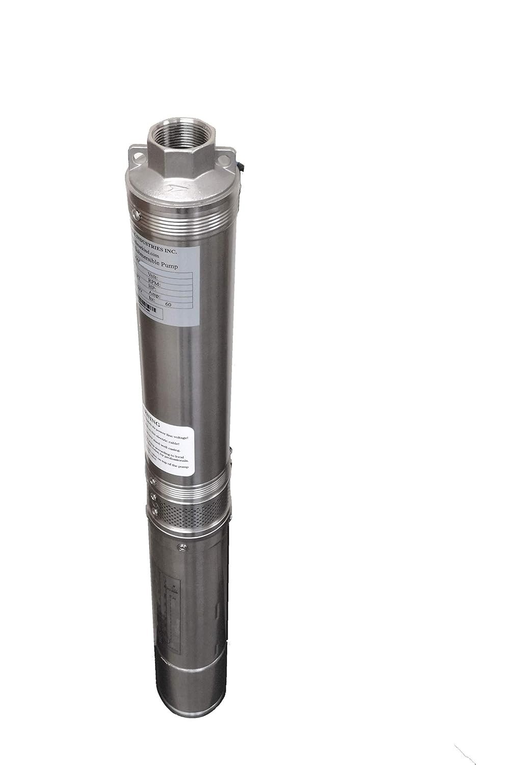 Stainless Steel 1HP Submersible Pump, 230V, 33 GPM
