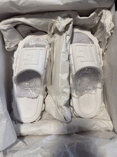 Balmain White Logo Slide Sandals Mens Casual ...