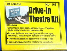 BLAIR LINE 168 DRIVE IN THEATRE BUILDING KIT-iN BOX HO SCALE=1/87-layout-display