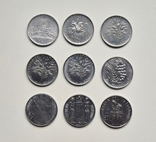 Vatikan ~ Sammlung ~ 9 x 50 Lire ~ verschiedene Jahrg&auml;nge