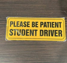 Please Be Patient Student Driver Vehicle Decal Sticker - 2 pack