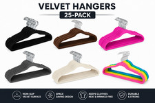 Velvet Hangers 25-Pack Heavy Duty Space Saving Clothes Hangers