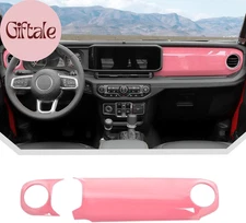 2Pcs for 2024+ Jeep Wrangler JL Pink Interior Accessories Center Console Dash Pa
