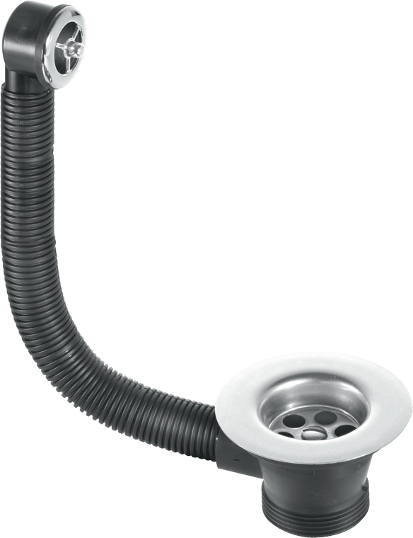 McAlpine FSW2PC Sink Combined Waste Overflow - Chrome Plated 1.5"" x 85mm Flange