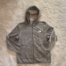 The North Face Women's Full Zip Fleece Hoodie Gray Polyester Size S