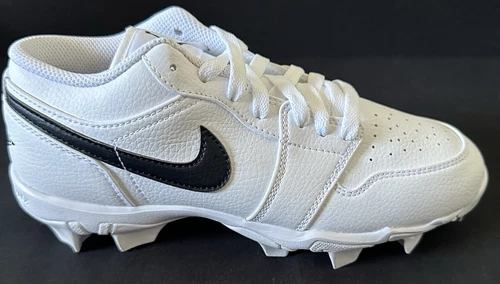 Nike Air Jordan 1 tacchetta bassa giovanile bianca calcio baseball taglia 5 5 anni nuova HF6885 100