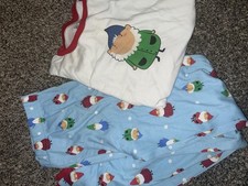Youth Christmas Pajamas Secret Santa Gnome Pjs Size XL