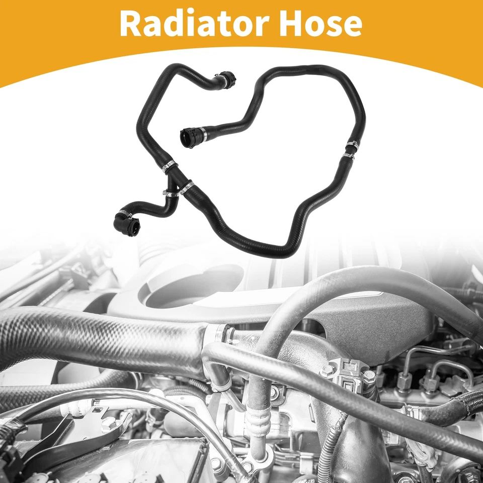 Manguera de radiador para BMW 525i 530i 2004-2005 Nº17127519258 goma negra 1 pieza Foto 2 de 4