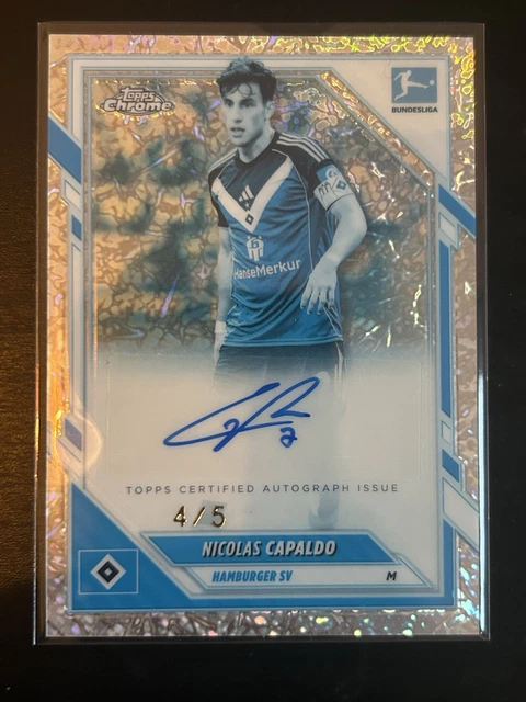 Topps Chrome Bundesliga 25/26 Nicolas Capaldo Frozen Fractor Auto /5