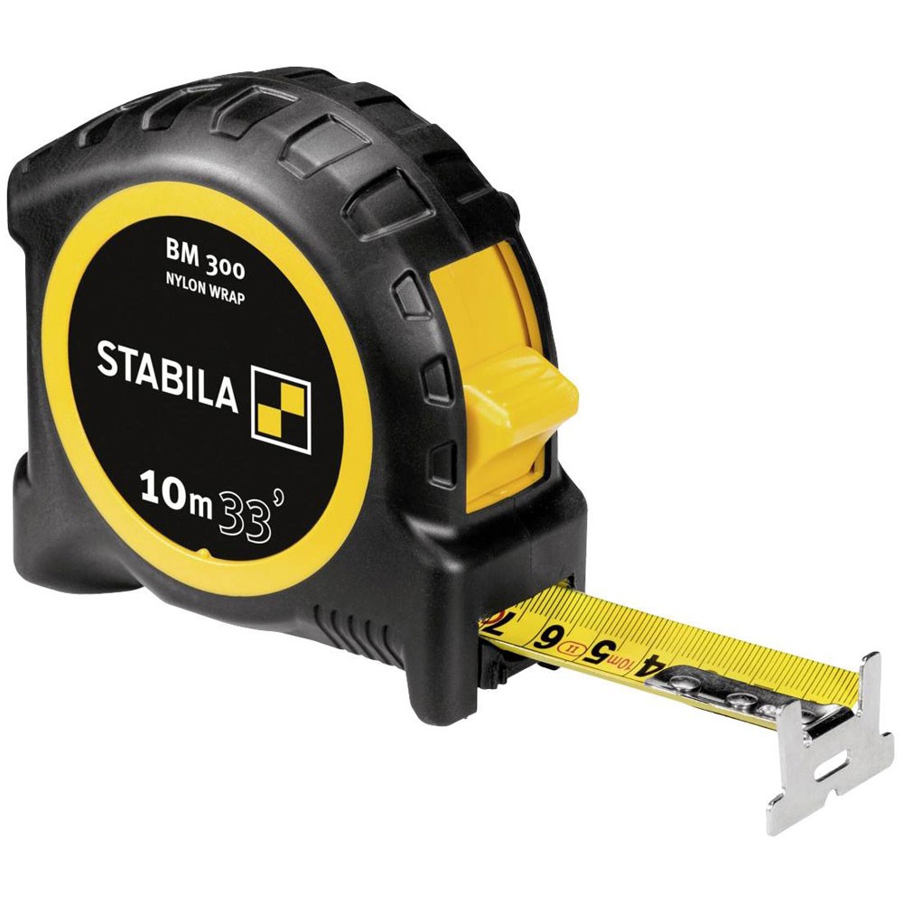 Stabila BM 300 Tape Measure 10m ABS-PC Durable Unbreakable Housing
