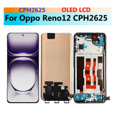 For Oppo Reno12 Original Display LCD Screen Digitizer Touch Replacement  Frame