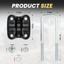 Rear Axle U-bolts Plates For 1988-1998 Chevy Gmc 8.75 Leaf Springs Rear Axle U-bolts Plates For 1988-1998 Chevy Gmc 8.75 Leaf Springs