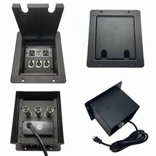 PROCRAFT MINI 2 HOLE LID FEED-THRU RECESSED Stage Pocket/Floor Box w/ 1) WIRED A