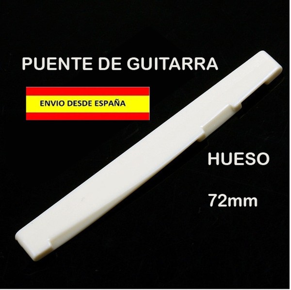 PUENTE SELLETA CEJILLA BONE NUT DE HUESO 72mm GUITARRA ROCK ACUSTICA ELECTRICA