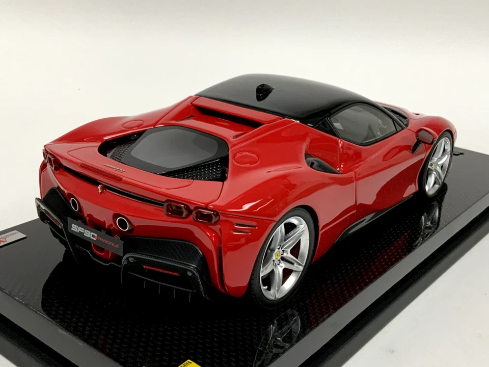 1/18 MR Colección Ferrari SF90 Stradale Nuevo Rosso Corsa Top Negro FE028A CF372 Foto 4 de 4