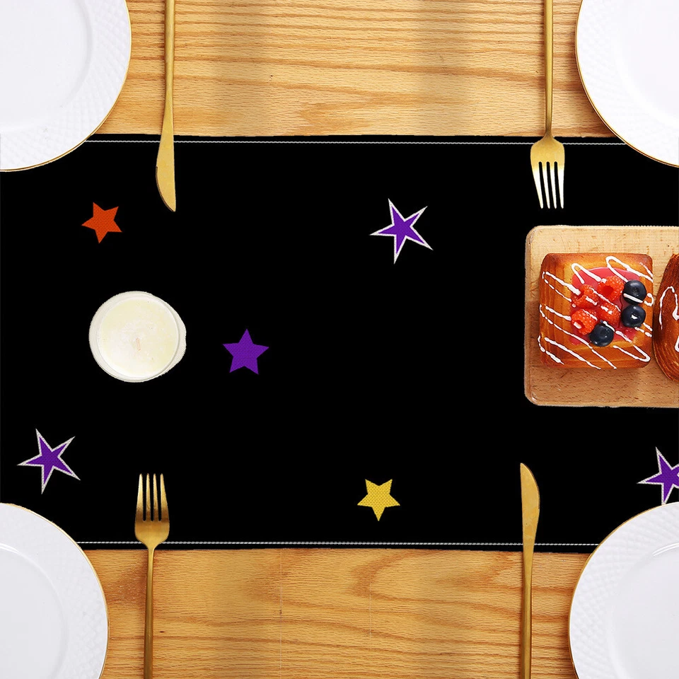 Halloween Table Runner 13x72 Inches Grimace Pumpkin Bats Dining Table Runners - Image 3 of 4