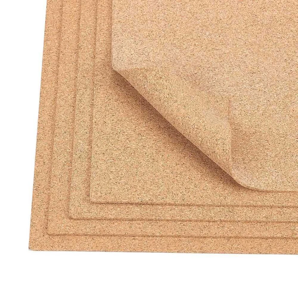 Wood Cork Board 10pcs Sheet Self-adhesive Rectangular Durable Message Holder - Image 4 of 4