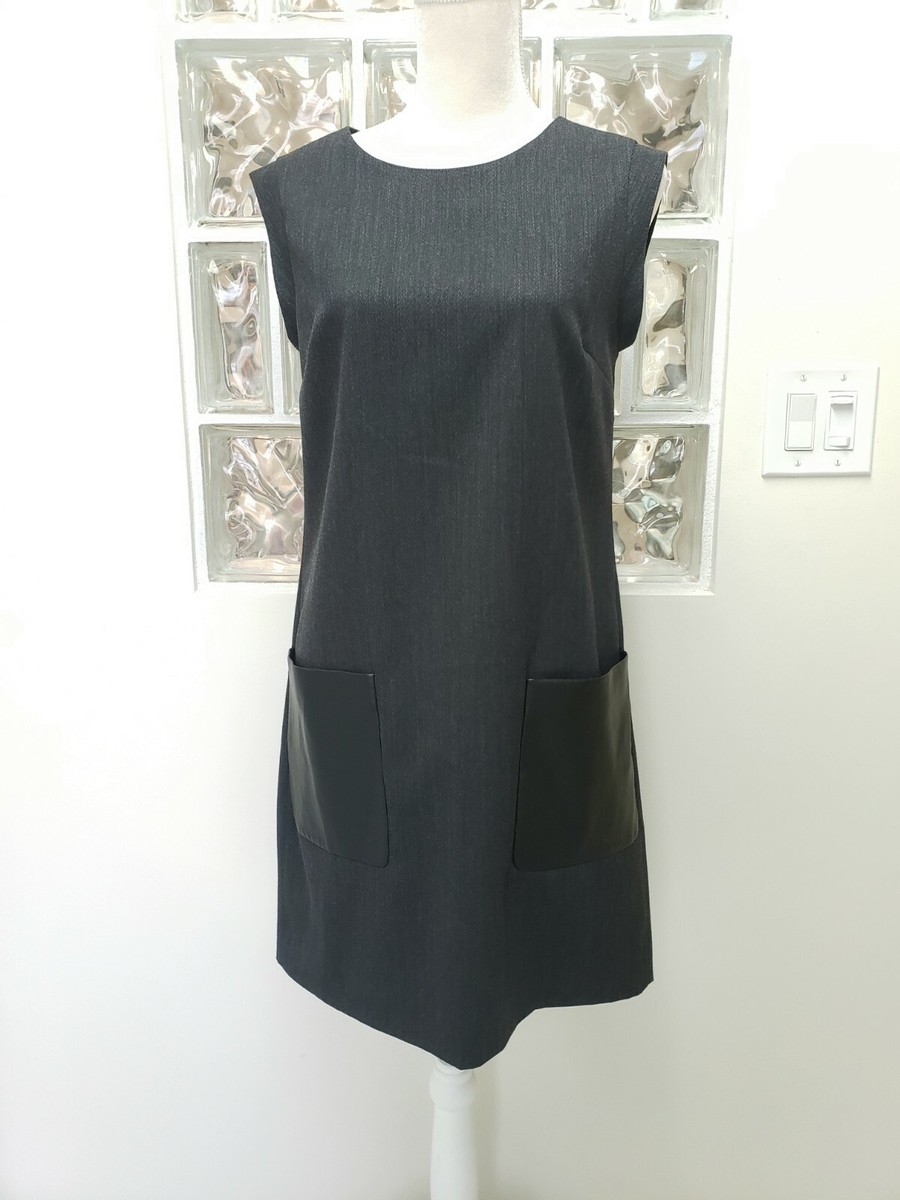 charcoal grey work dress Hugo Boss