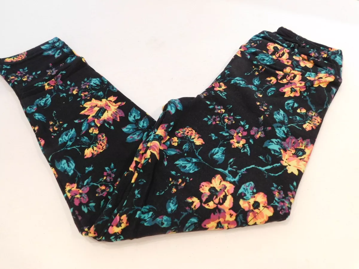 LuLaRoe Leggings Floral Print Kids S/M Smoke Free Home NWOT