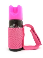 Police Magnum 2oz Pepper Spray Safety Lock Pink Jogger Runner Hand Strap Defense