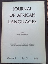 [RARE] 1968 Journal of African Languages LANGUES AFRICAINES Africa Linguistique