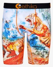 Ethika the Staple Roaring TIGER CHASE Long Boxer Briefs Mn's NIP