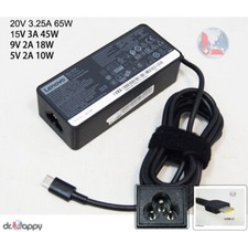 Lot of 3 Lenovo 65W 20V 3.25A USB-C Type-C AC Adapter Charger Bulk Wholesale