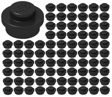 ☀️Lego 1x1 BLACK Round Plates x100 Dots Stud Part Piece Bulk lot Legos #4073