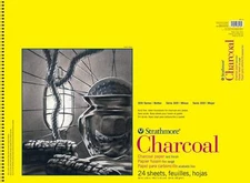 Strathmore 300 Series Charcoal Pad 18x24 Black Acid Free 64 lb Paper