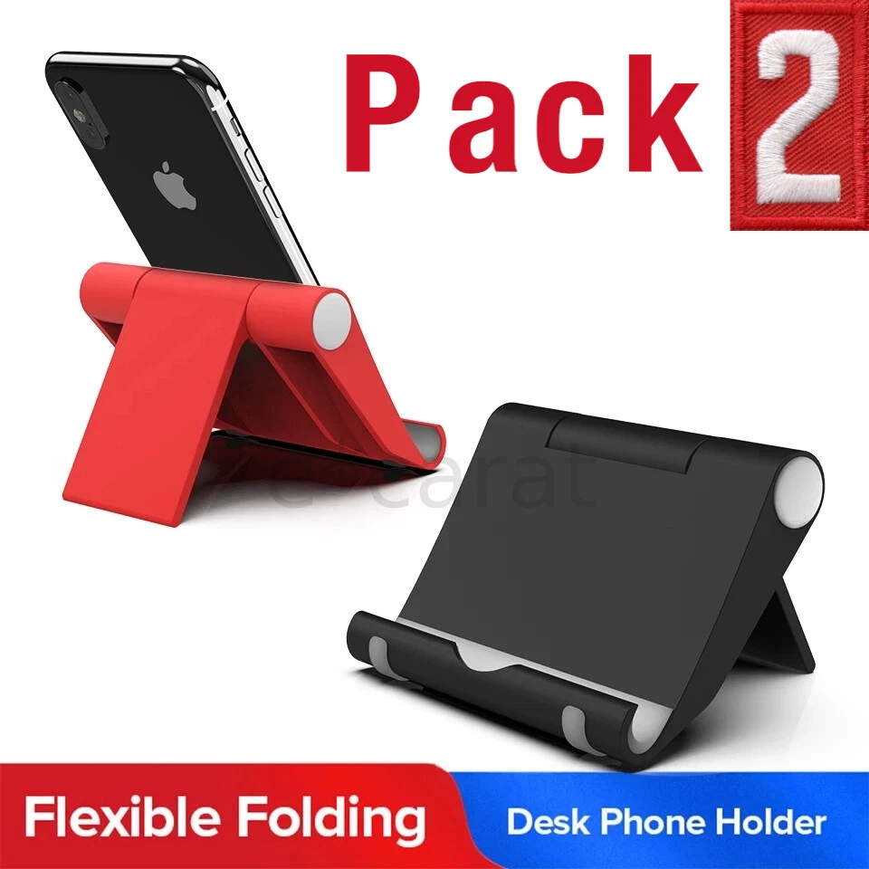 2 Pcs Cell Phone Stand, Adjustable Angle Height Phone Stand for Desk, Fully  Foldable/Portable Phone Holder, Compatible for iPhone 14/13/12/Smartphones