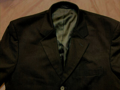 Paulo So Lari Men's Blazer 100% Pure Wool Black Jacket Athletic Fit 41 Reg