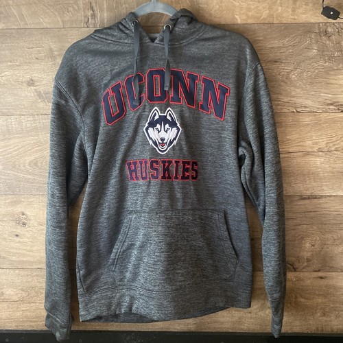 UCONN Huskies Hoodie Men's sweatshirt sz M Fleece Gray eBay